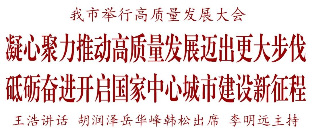 我市举行高质量发展大会